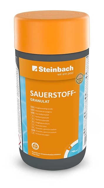Steinbach Aktivsauerstoffgranulat im Ein-Kilogramm-Gebinde für chlorfreie Beckenpflege