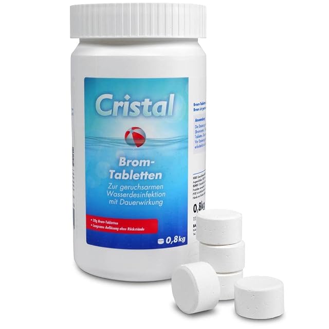 Cristal Bromtabletten zu 20 Gramm in der 800-Gramm-Dose für Becken und Whirlpools