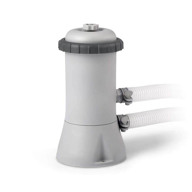 Graue Intex-Kartuschenfilterpumpe mit 900 GPH und einer Hydro-Aeration-Einlaufdüse