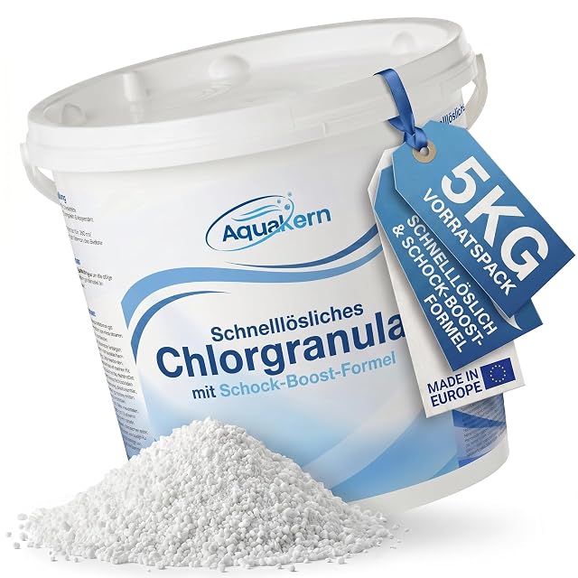 Aquakern schnell lösliches Chlorgranulat für die Stoßchlorung im Fünf-Kilogramm-Gebinde