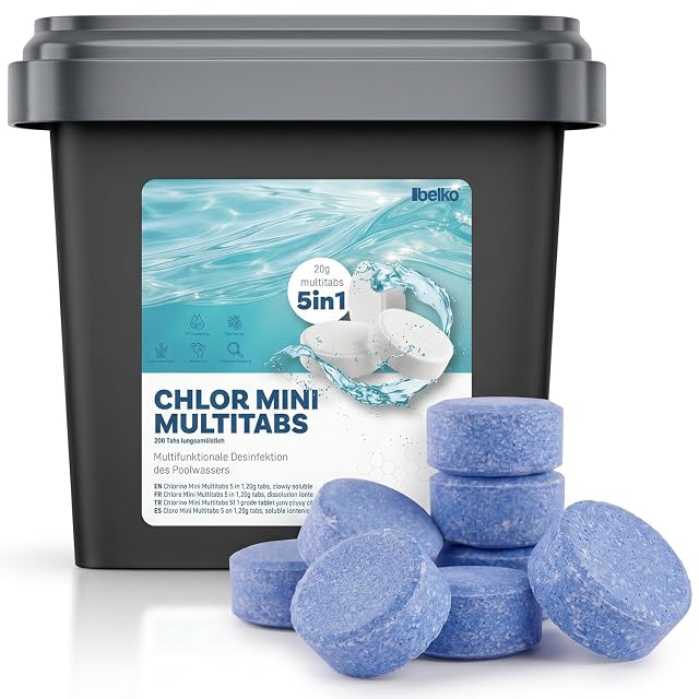 BELKO 5-in-1-Chlor-Multitabs zu 20 Gramm, Fünf-Kilogramm-Packung
