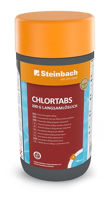 Steinbach langsam lösliche Chlortabletten zu 200 Gramm im Ein-Kilogramm-Gebinde