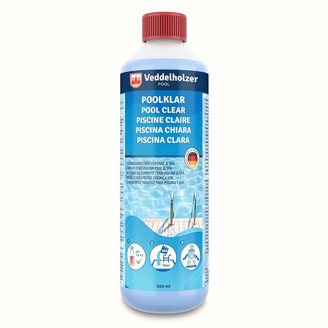 Veddelholzer Poolklar flüssiges Klärmittel in der 500-Milliliter-Flasche