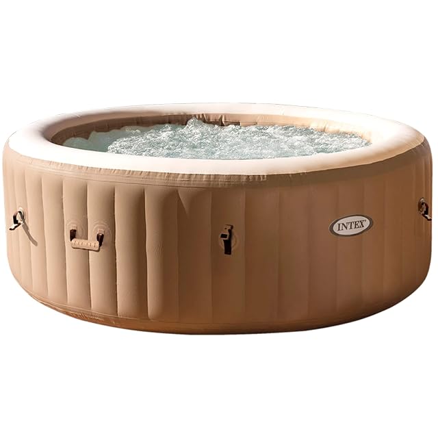Runder aufblasbarer Intex-PureSpa-Bubble-Massage-Whirlpool mit 216 Zentimetern Durchmesser