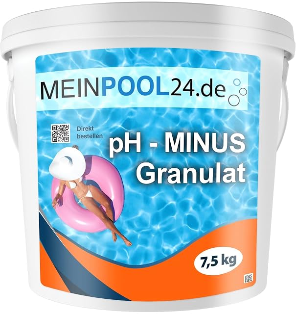 Meinpool24.de pH-Senker-Granulat in einer 7,5-Kilogramm-Packung für Becken