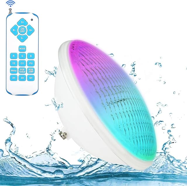 KOLLNIUN PAR56-RGB-LED-Poollampe für eine übliche Unterwassernische