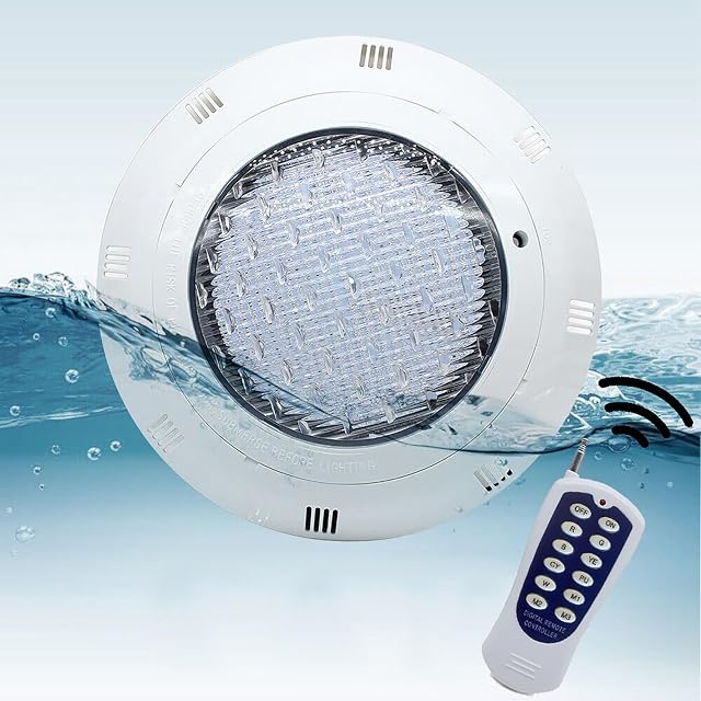 NaMaSyo-RGB-LED-Poolleuchte mit 36 Watt bei 12 Volt, mit wasserdichtem Steckverbinder
