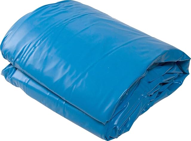 Blaue Gre PVC-Poolfolie für ein ovales Becken von 610 mal 375 mal 132 Zentimetern