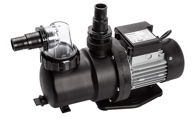 Selbstansaugende Filterpumpe Steinbach SPS 100-1 mit Vorfiltergehäuse und 32/38-mm-Anschlüssen