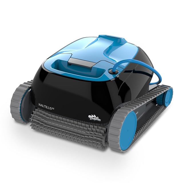 Dolphin-Nautilus-CC-Poolroboter mit geöffnetem, von oben zugänglichem Filterkorb