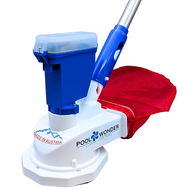 Kabelloser Poolwonder-V2-Beckenreiniger mit 13,5-cm-Saugkopf an einer 205-cm-Steckstange