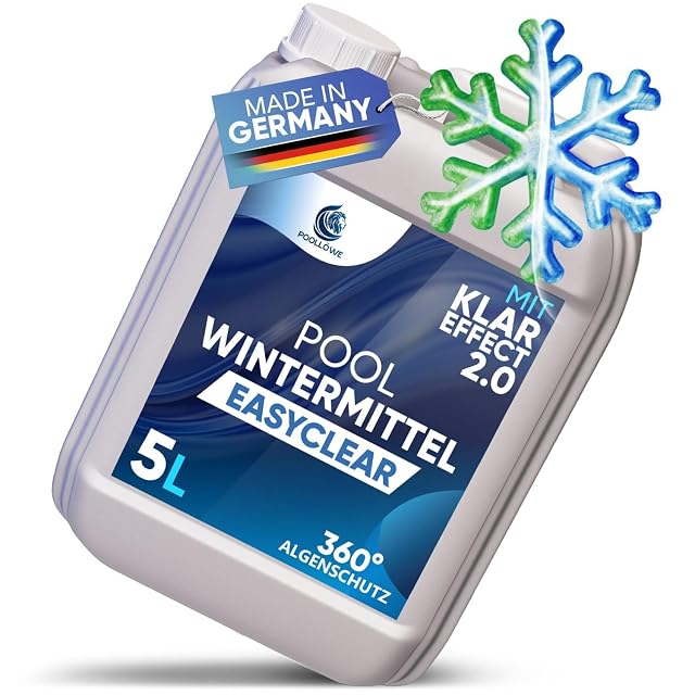 Fünf-Liter-Kanister PoolLöwe EASYCLEAR flüssiges Wintermittel für Becken